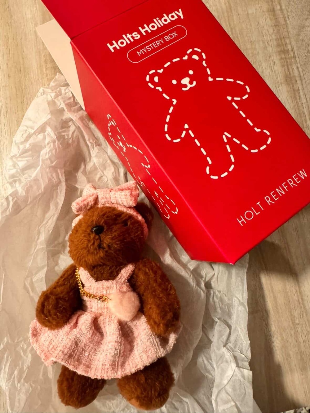 Holt Renfrew Holiday Teddy Bear Plush / / Brown